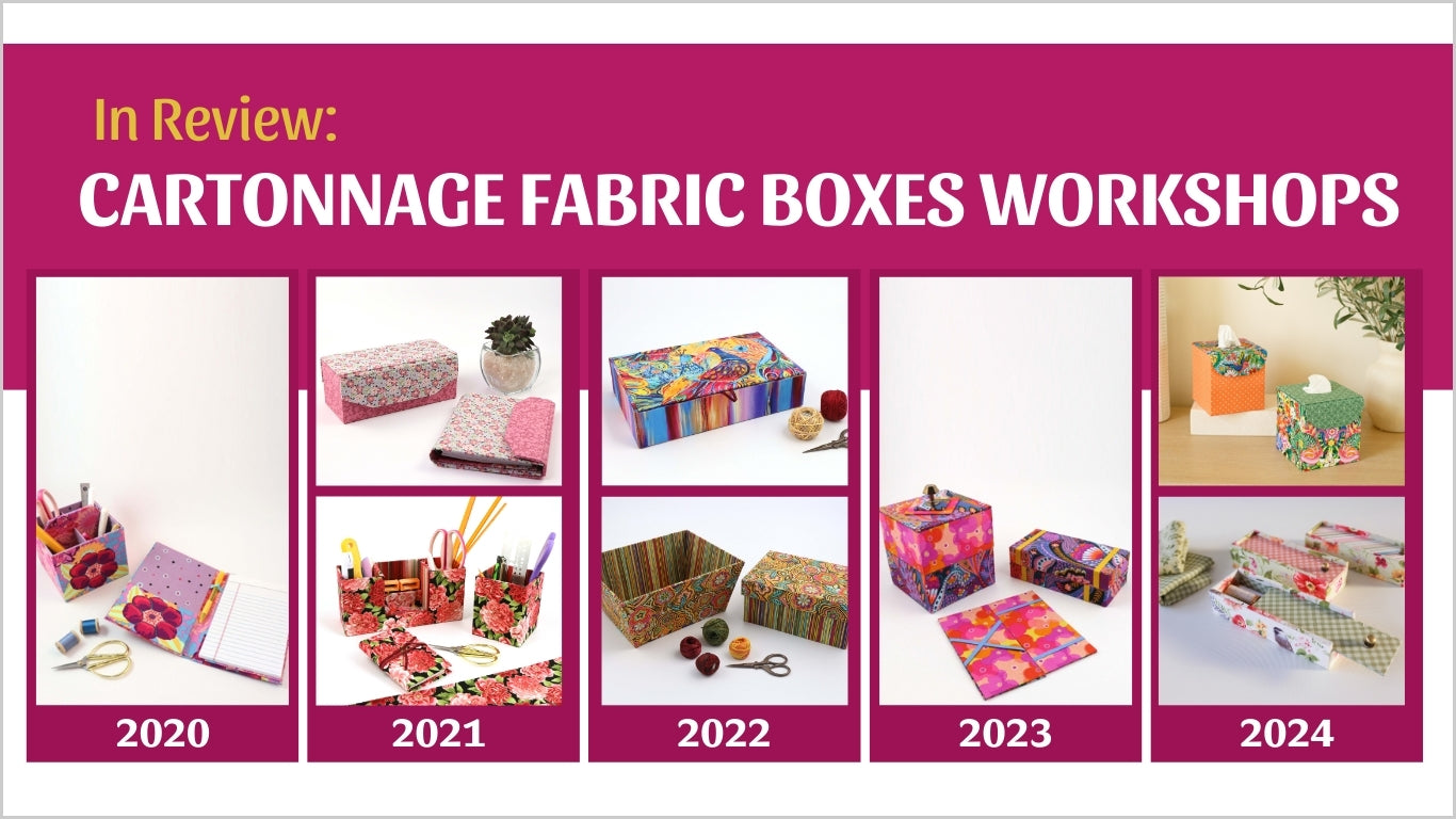 Cartonnage Fabric Boxes Workshops in review