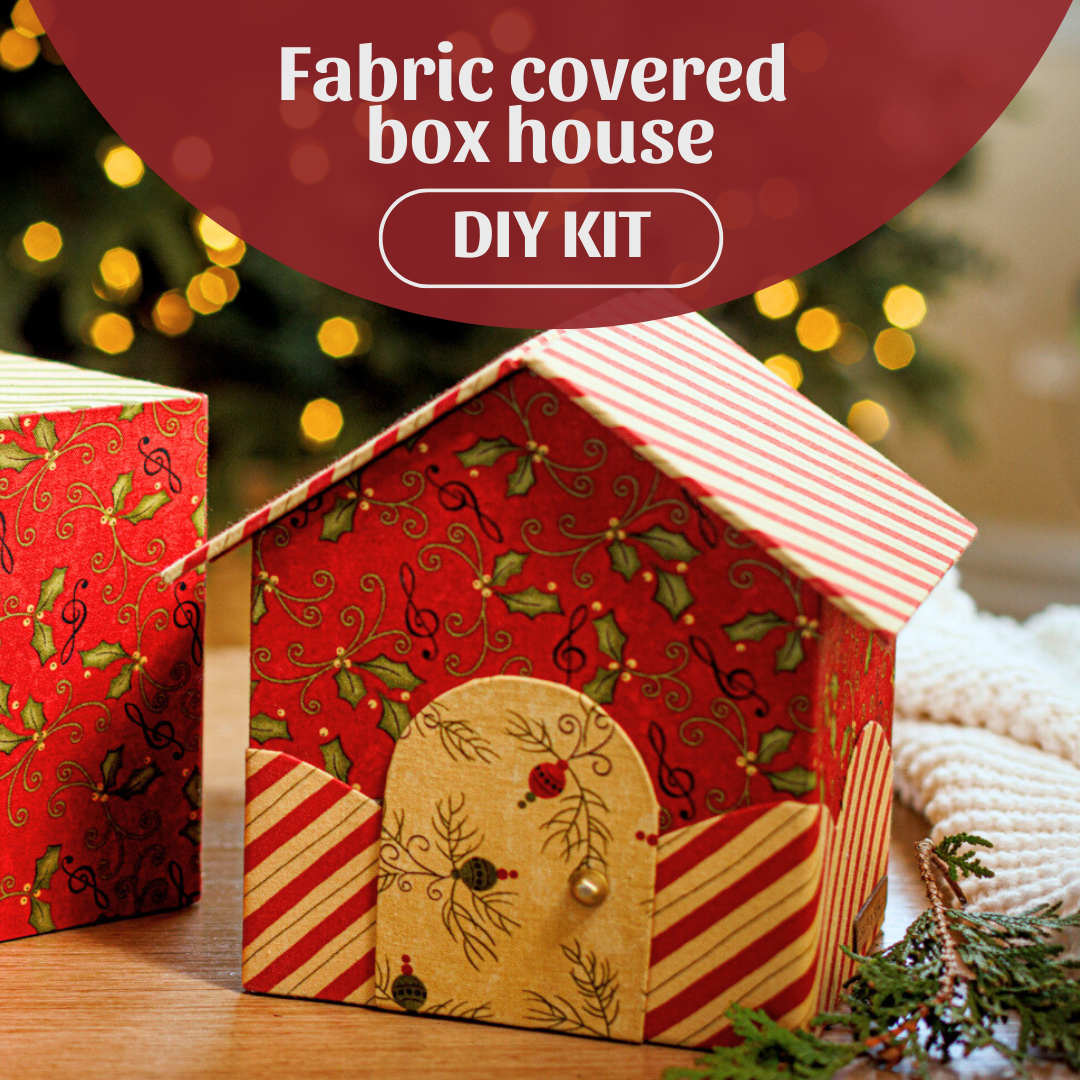 Fabric k-cup box DIY kit, cartonnage kit 143, online instructions incl -  Colorway Arts
