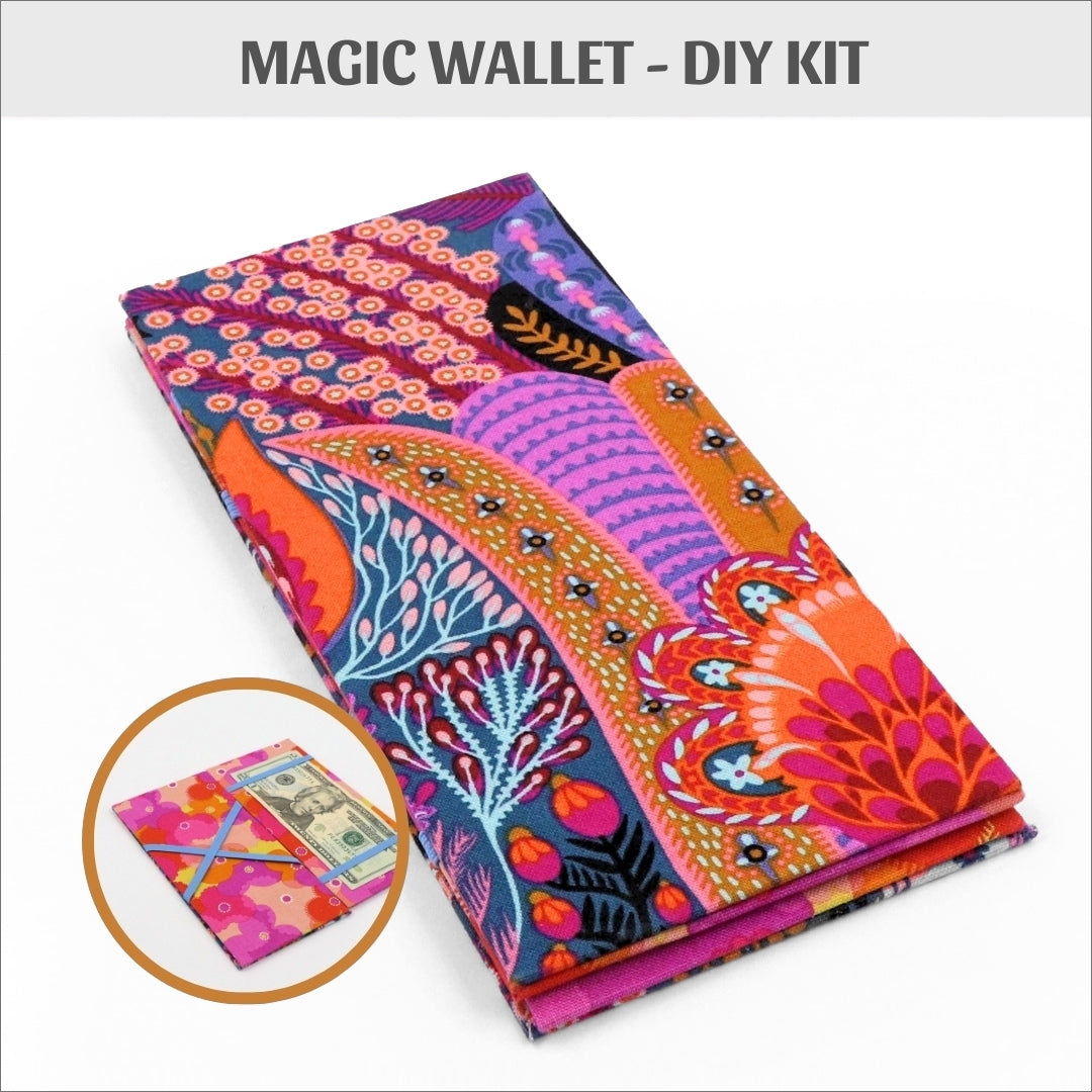 Fabric Magic Wallet DIY kit, pack of 2, cartonnage kit 222