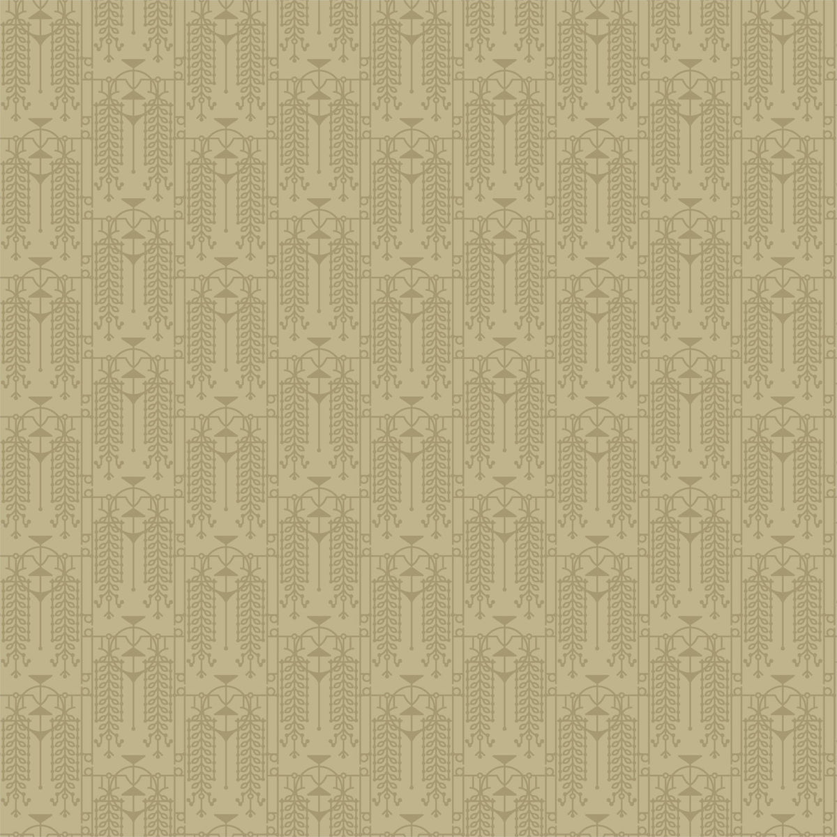 Fabric - The House Beautiful Design A - Pale Mustard - Frank Lloyd Wright - Half Yard