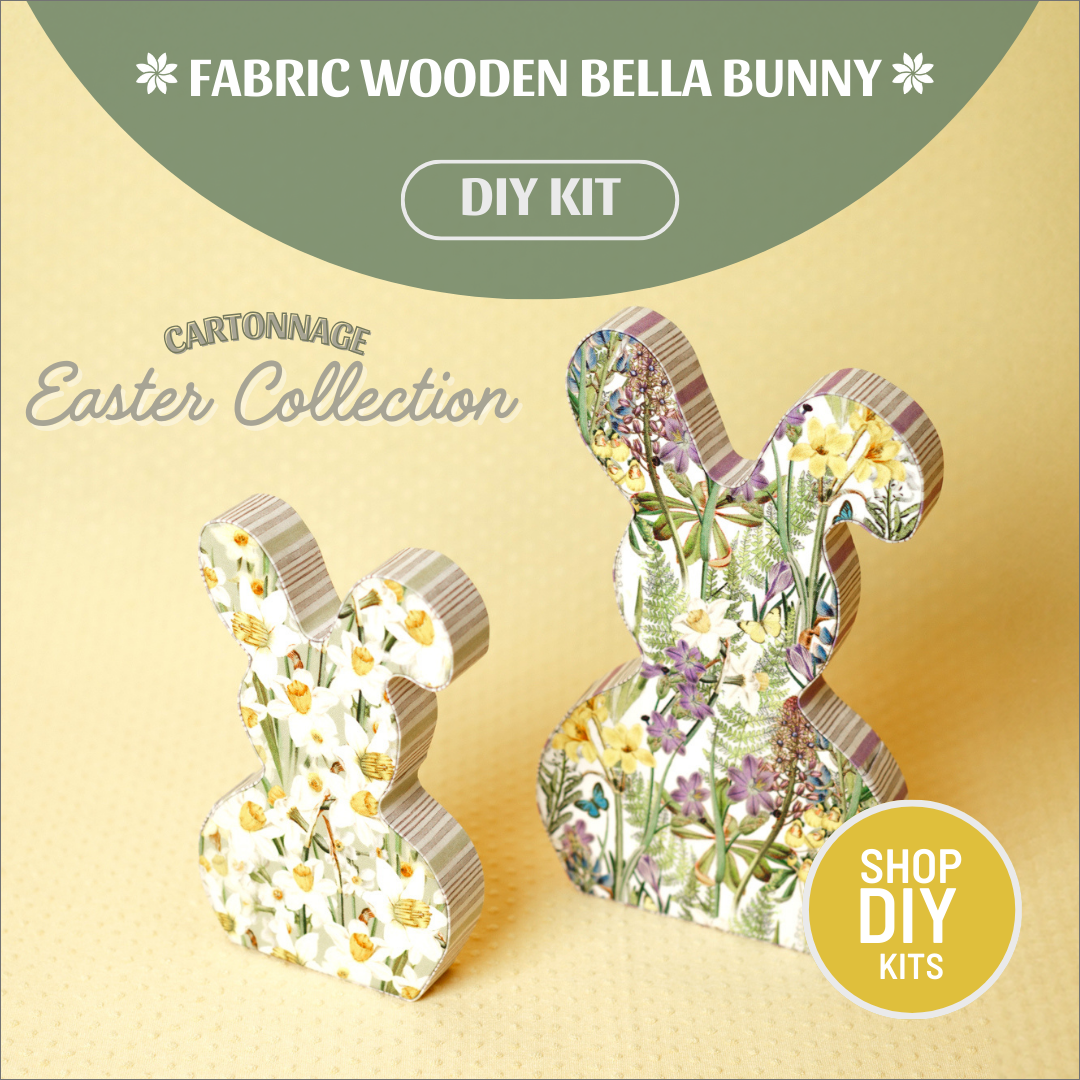 Fabric Wooden Bella Bunny - large, DIY kit W02