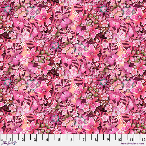 Fabric - Amazonas - Pink - Rising Jungle - Catalina Estrada - Half Yard