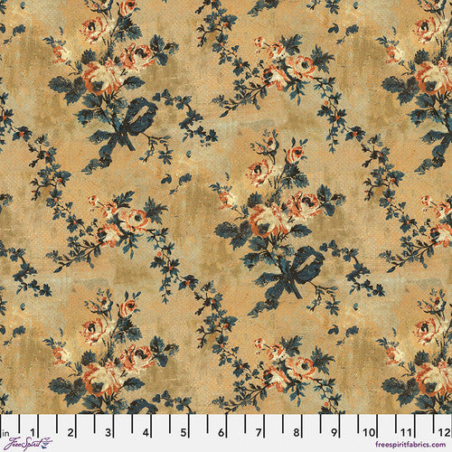 Fabric - Forgotten - Orange - Laboratory - Tim Holtz - Half Yard