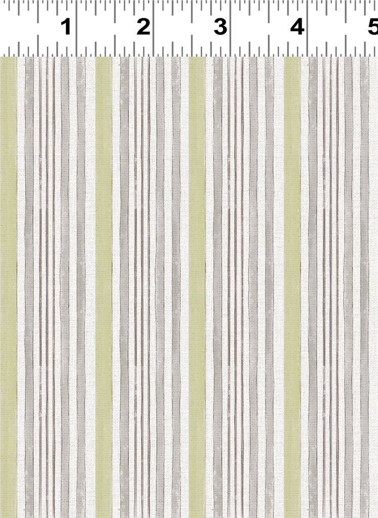 Fabric - Spring Garden Digital Stripe - Olive - Katie Pertiet - Half Yard