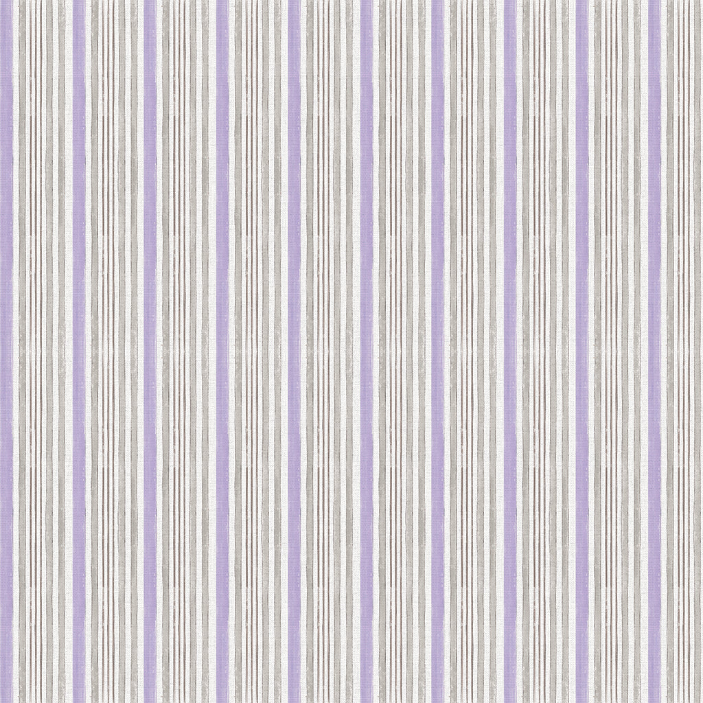 Fabric - Spring Garden Digital Stripe - Purple - Katie Pertiet - Half Yard