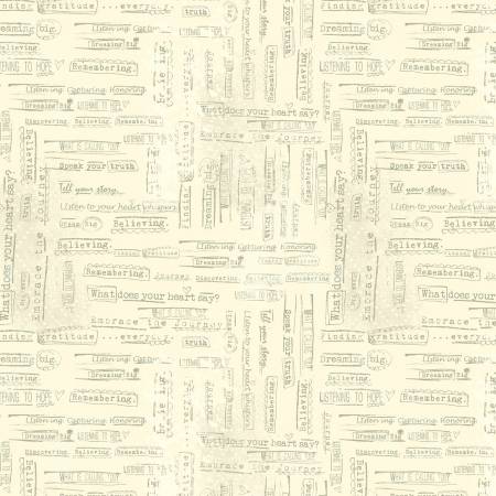 Fabric - Bernartex Light Yellow Words of Truth Digitally Printed - Lig ...