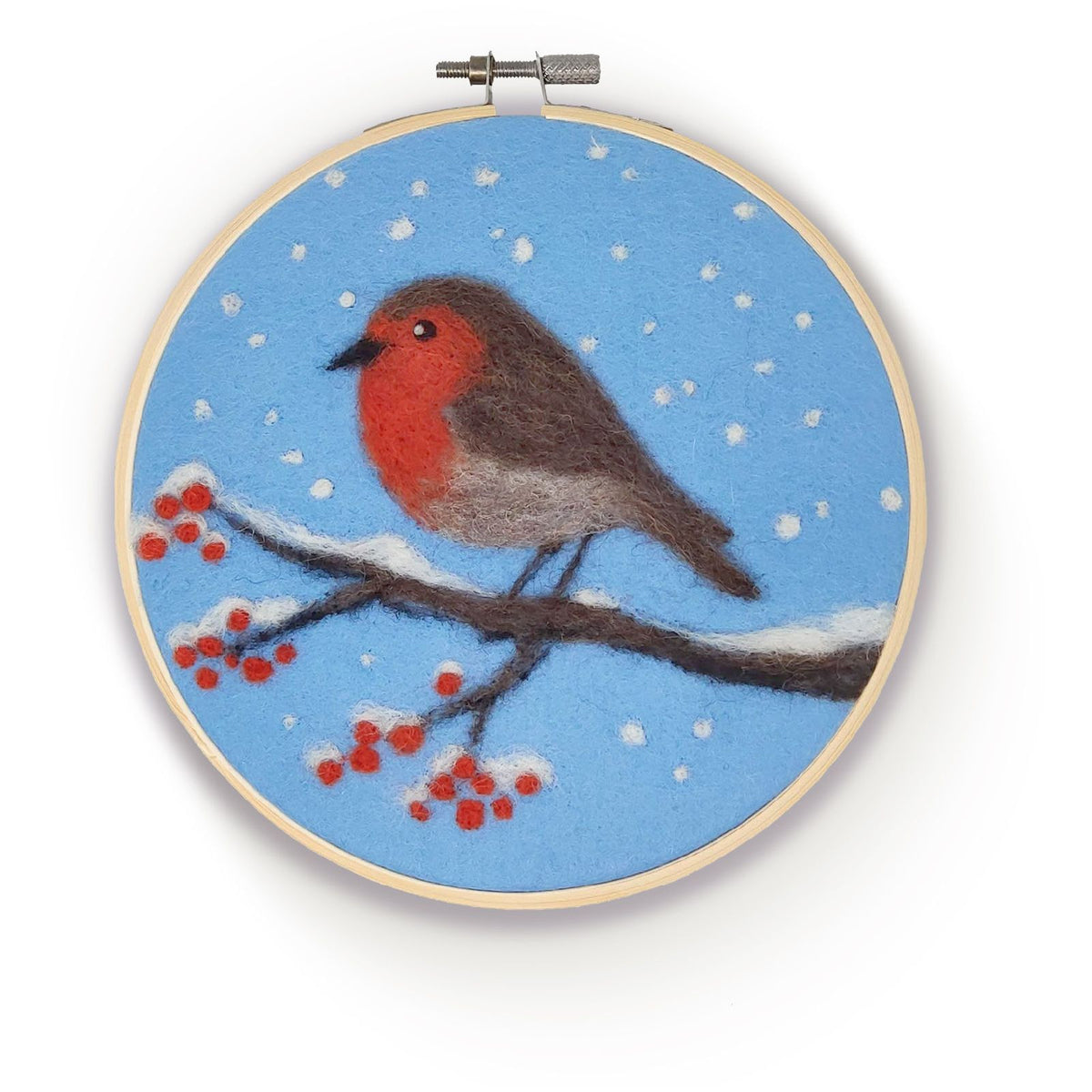 Robin in a Hoop Needle Felt Kit