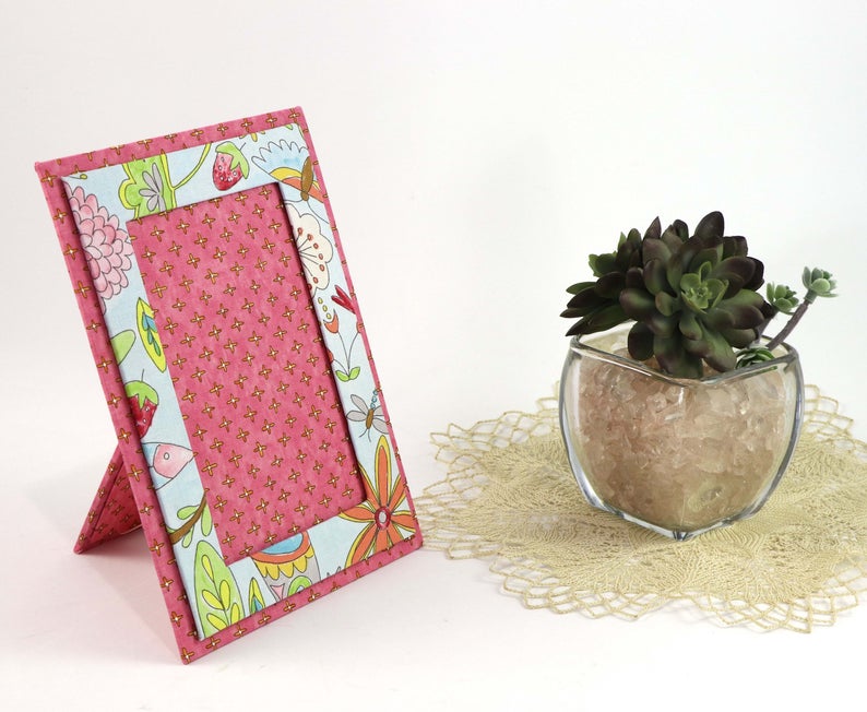 Fabric photo art caddy DIY kit, picture cube, photo caddy